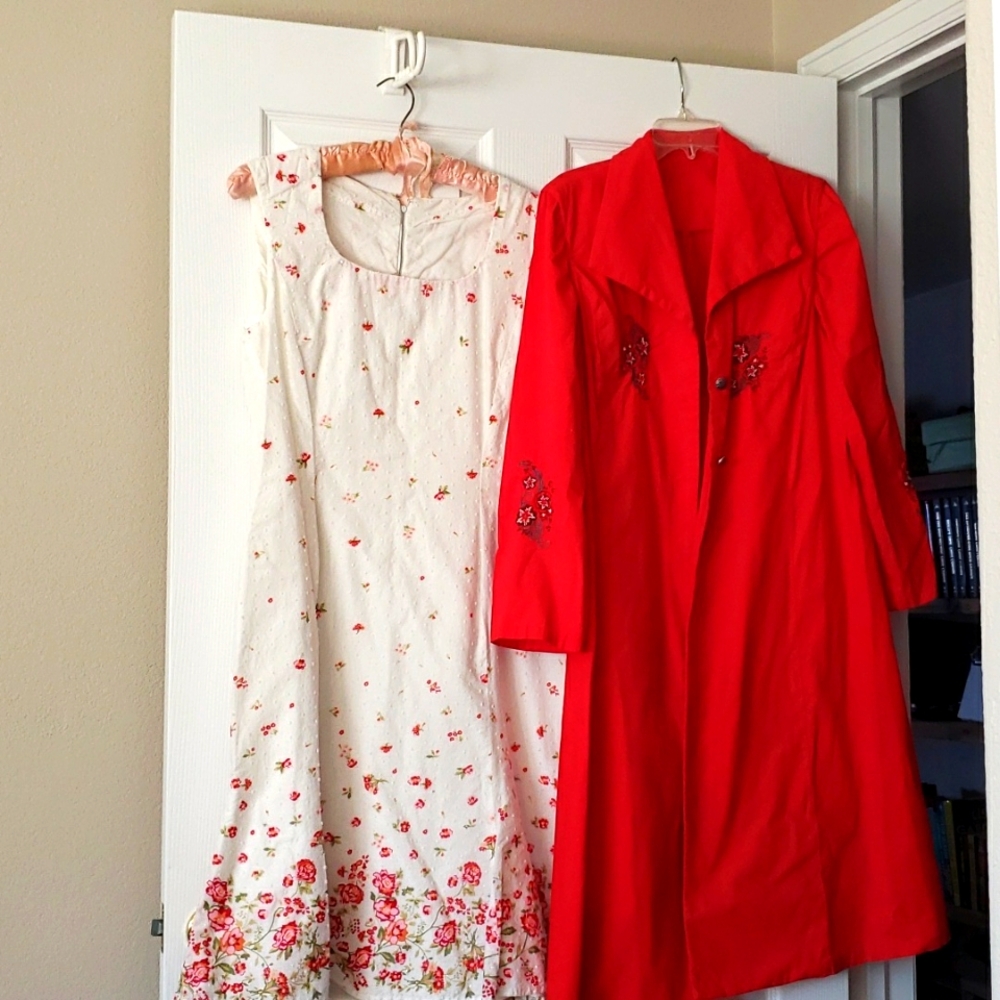 Ladies dress with long jacket